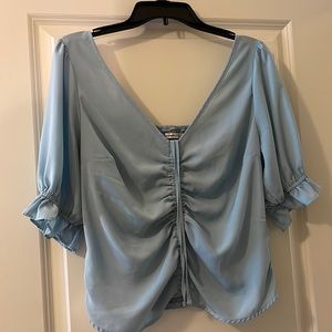 Abercrombie & Fitch Cinched Puff Sleeve Top